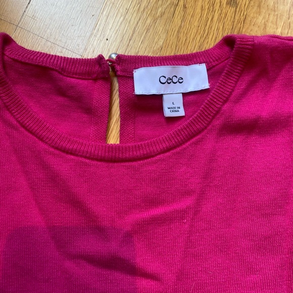 Fuchsia Short Sleeve Sweater - Picture 6 of 7